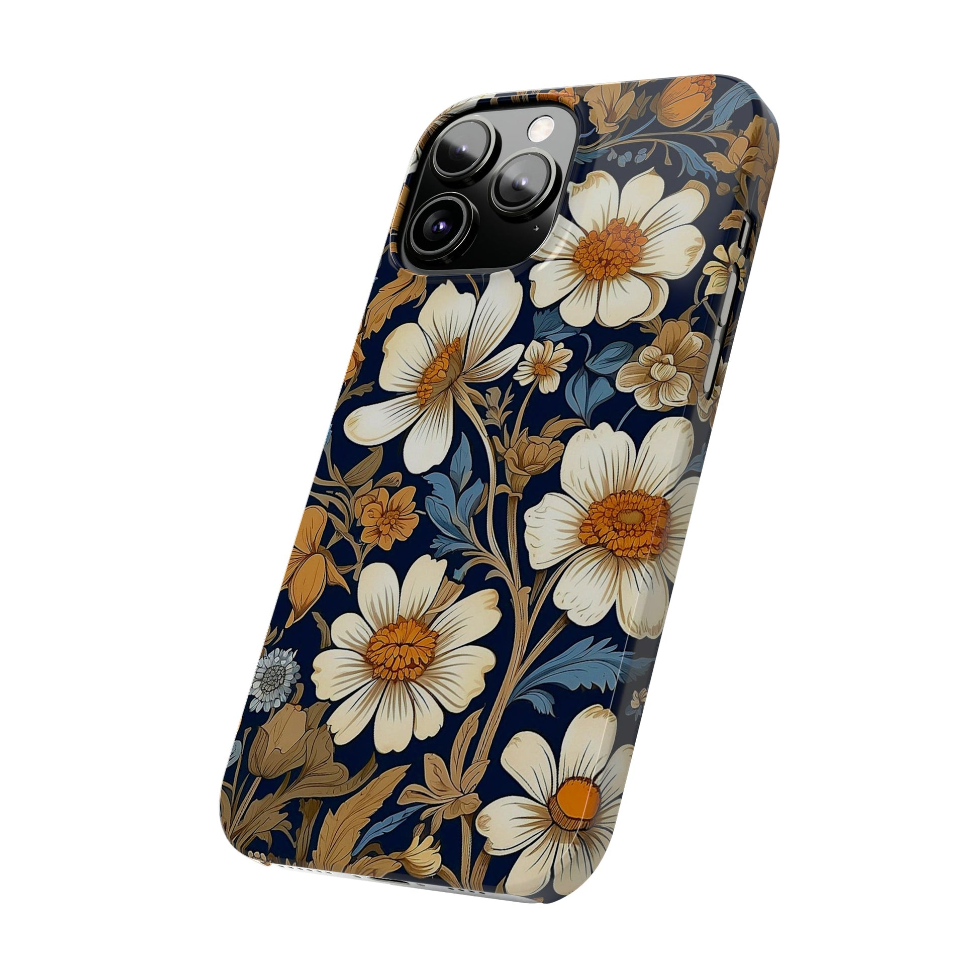 White Floral Slim Case - Colorwink