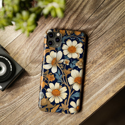 White Floral Slim Case - Colorwink