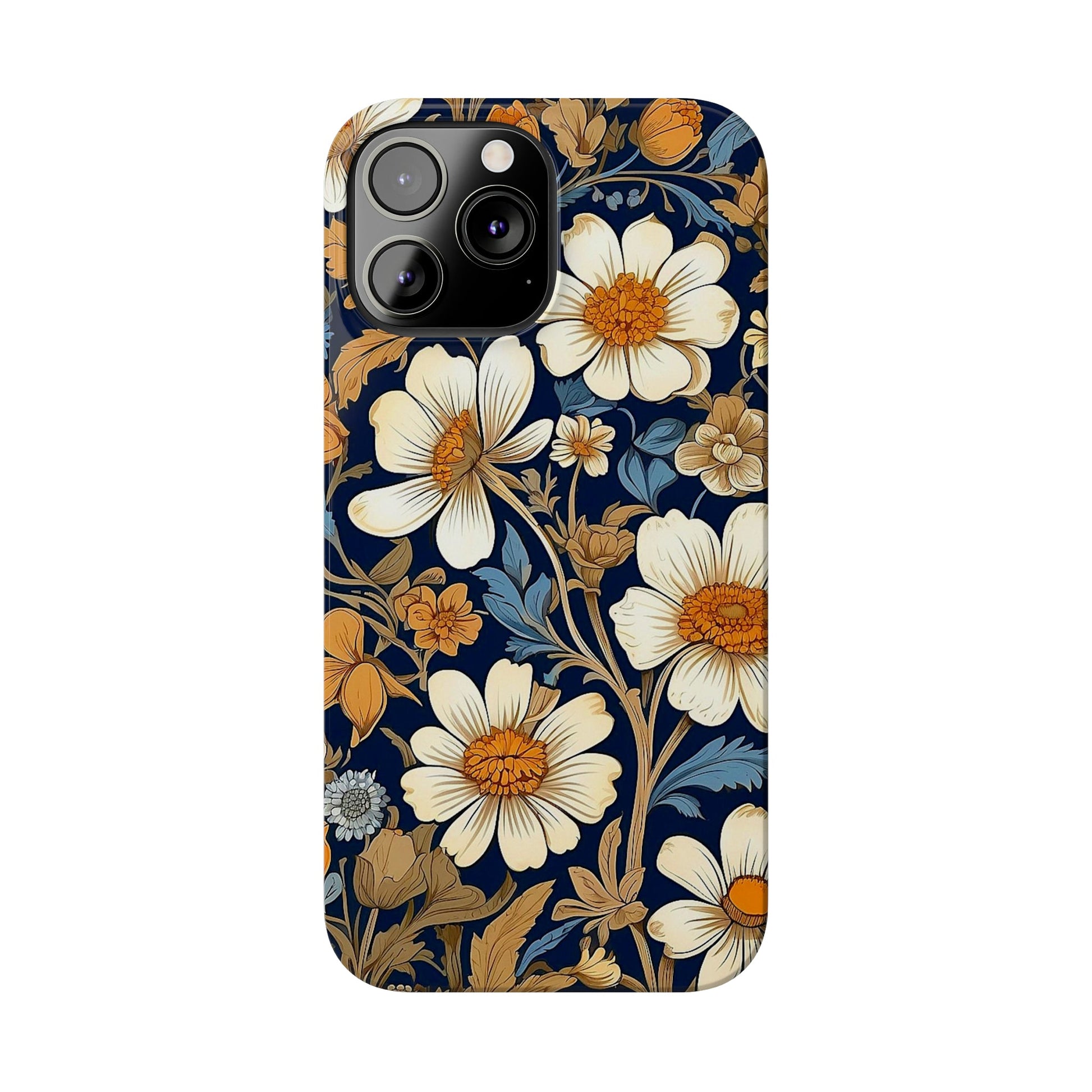 White Floral Slim Case - Colorwink