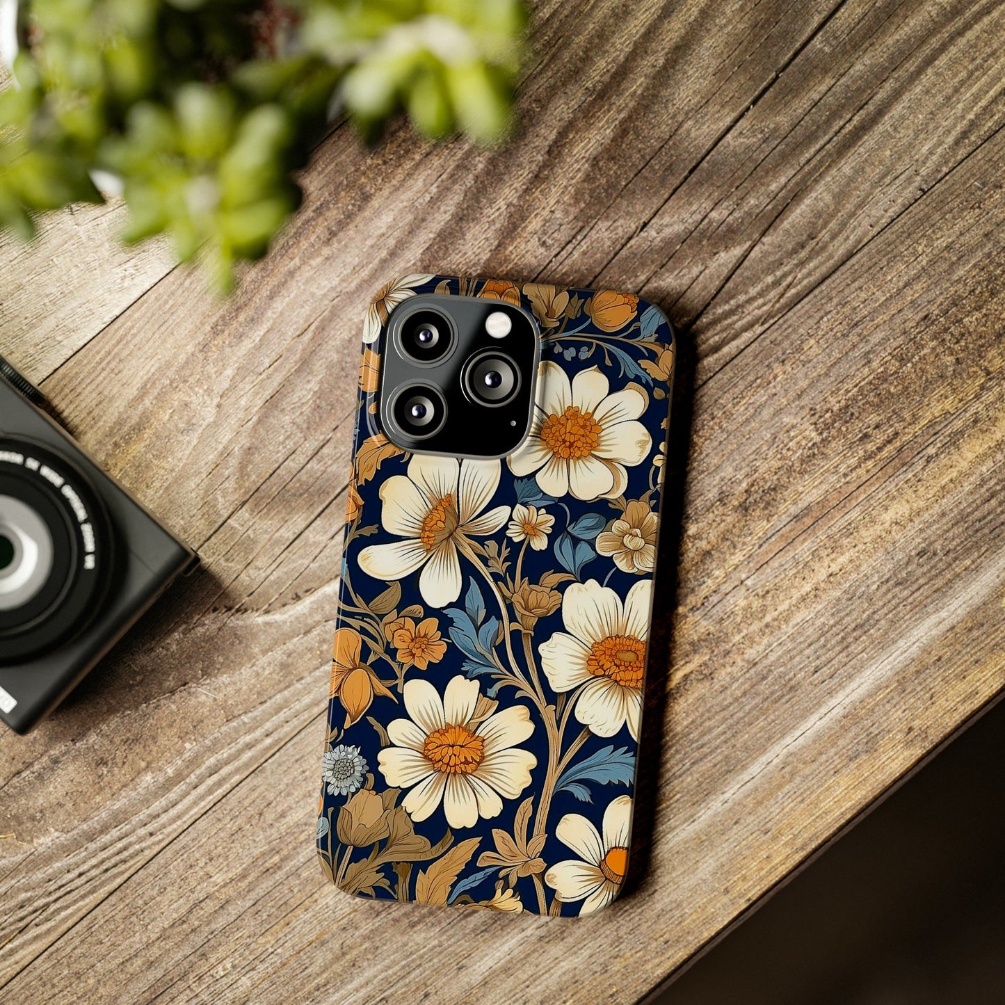 White Floral Slim Case - Colorwink