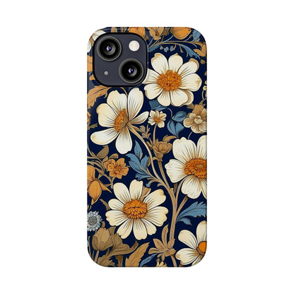 White Floral Slim Case - Colorwink