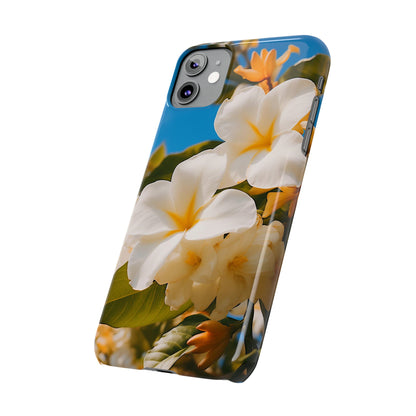 White Flower Slim Phone Case - Colorwink