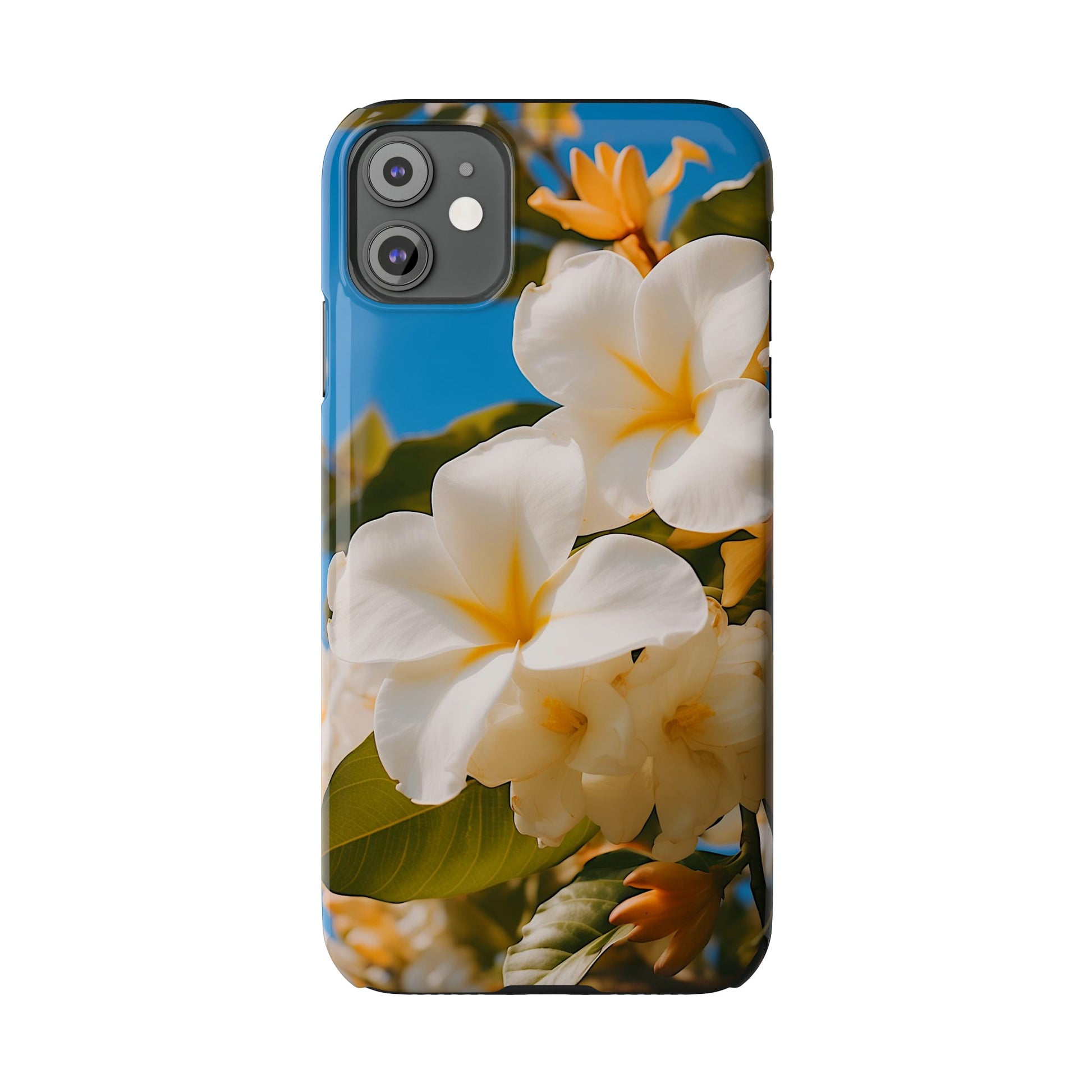 White Flower Slim Phone Case - Colorwink