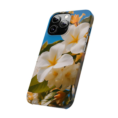 White Flower Slim Phone Case - Colorwink