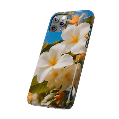 White Flower Slim Phone Case - Colorwink