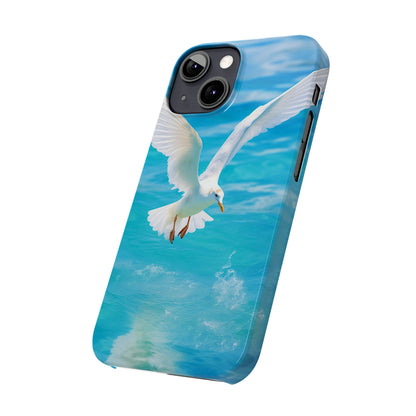 White Gull Slim Phone Cases - Colorwink