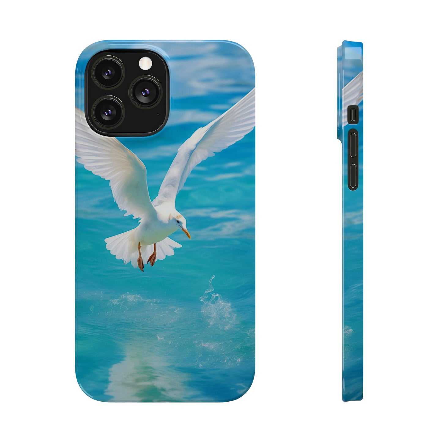 White Gull Slim Phone Cases - Colorwink