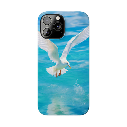 White Gull Slim Phone Cases - Colorwink