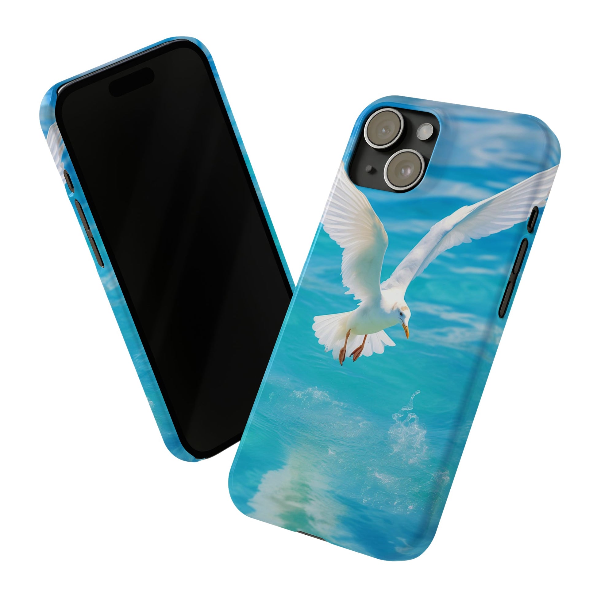 White Gull Slim Phone Cases - Colorwink