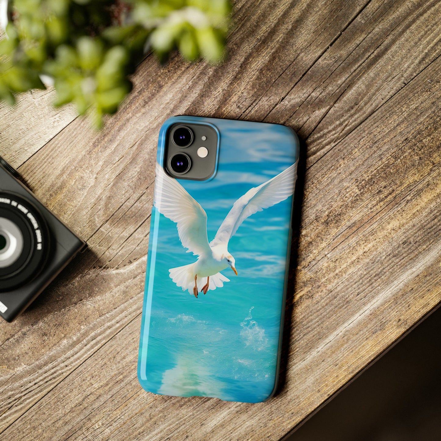 White Gull Slim Phone Cases - Colorwink