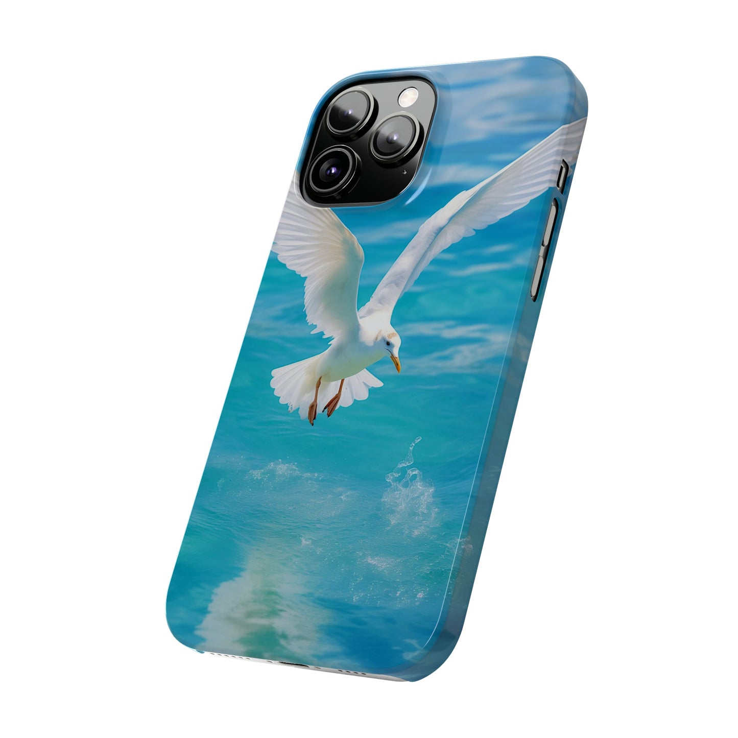 White Gull Slim Phone Cases - Colorwink