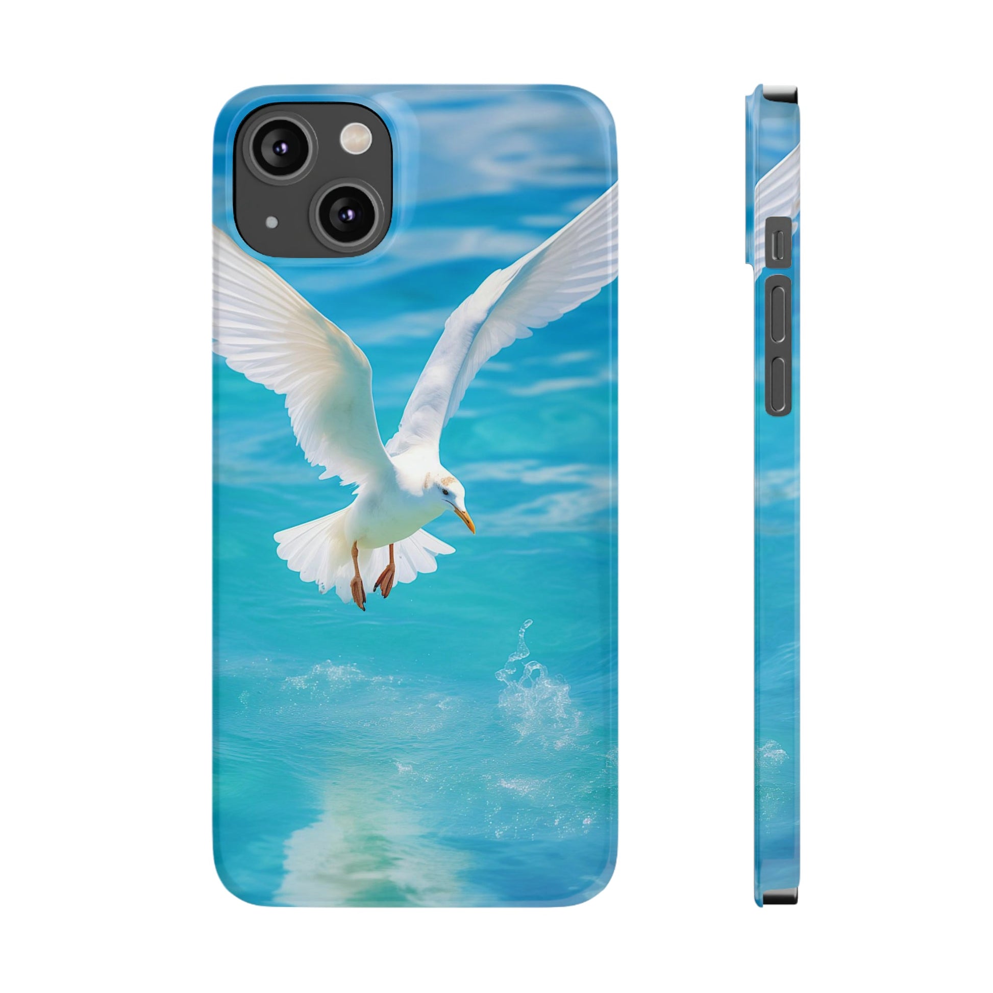 White Gull Slim Phone Cases - Colorwink