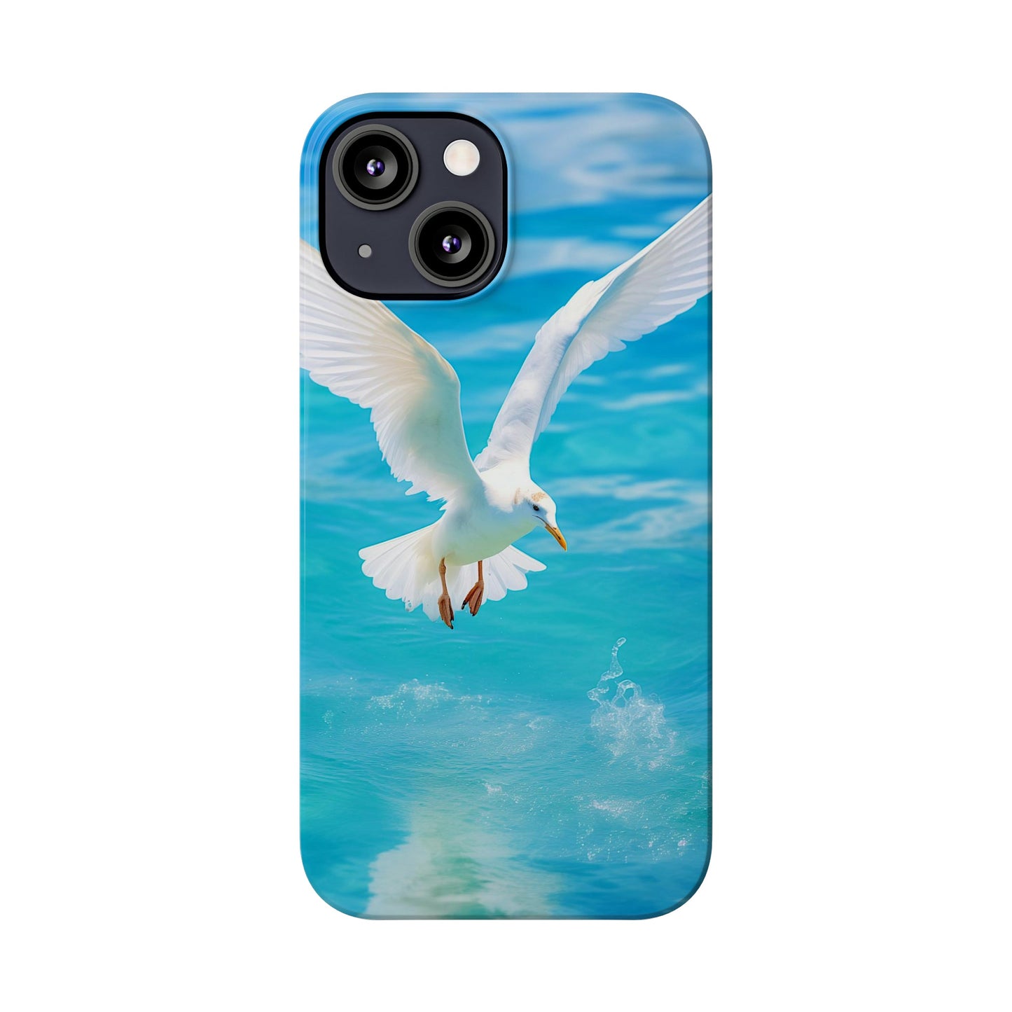 White Gull Slim Phone Cases - Colorwink