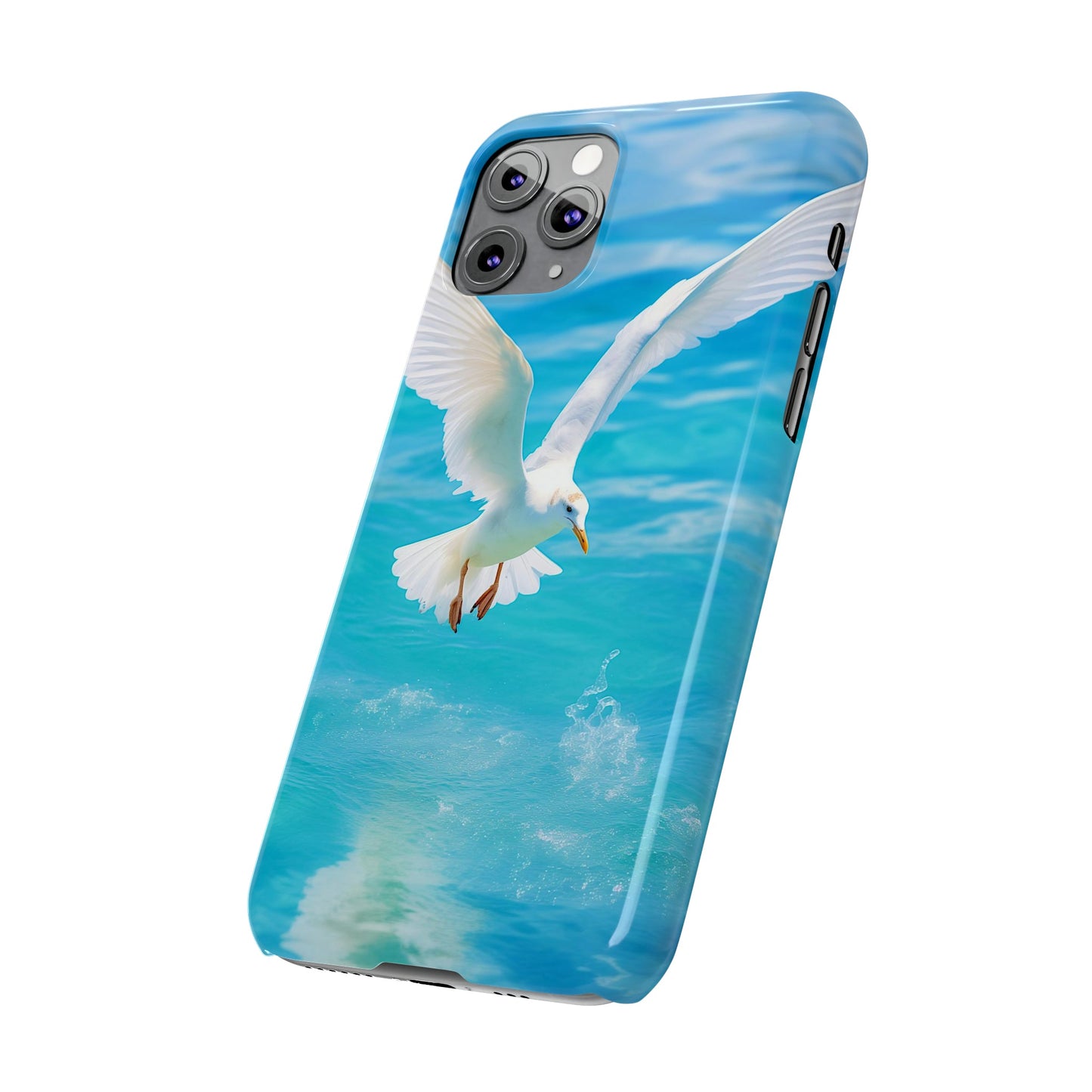 White Gull Slim Phone Cases - Colorwink