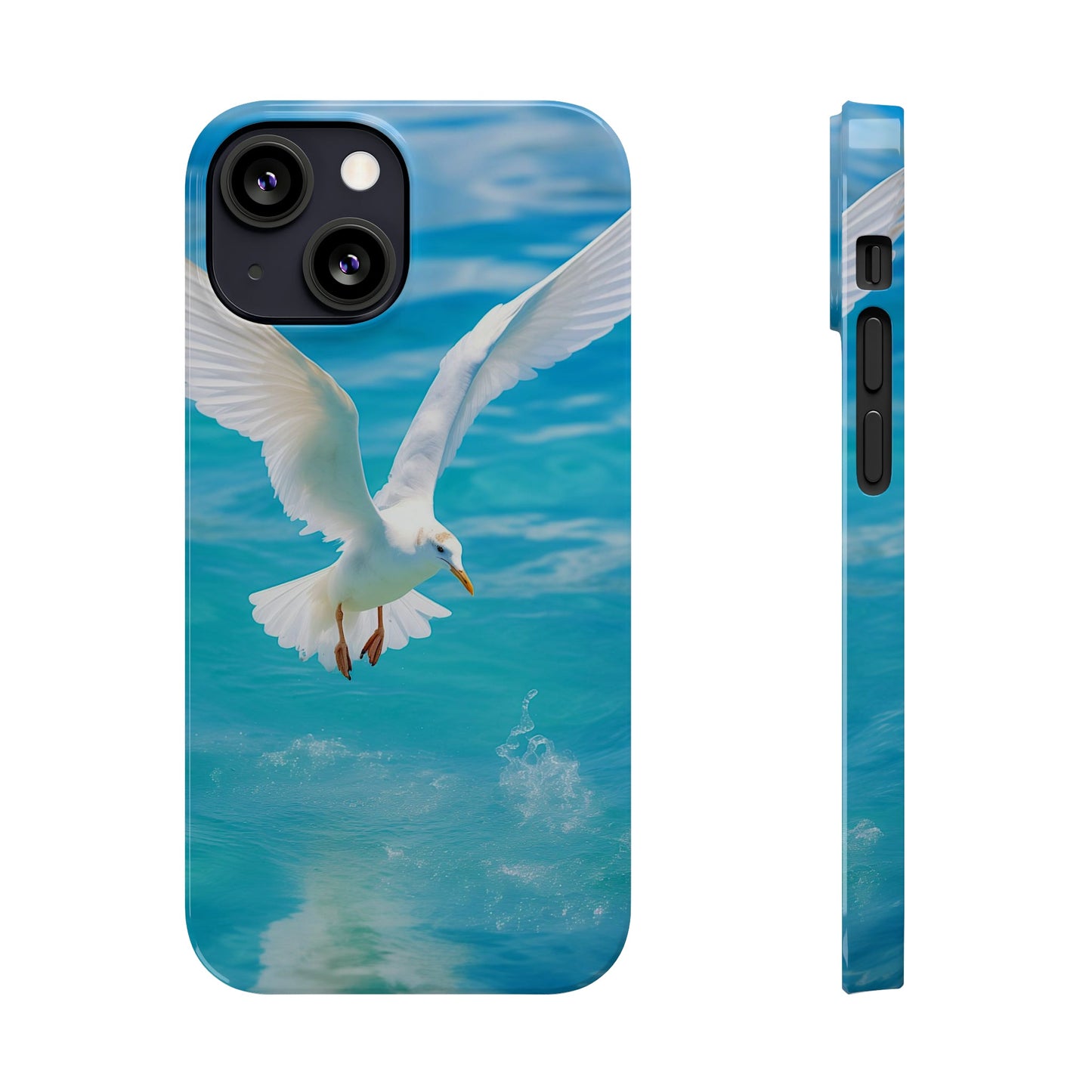 White Gull Slim Phone Cases - Colorwink