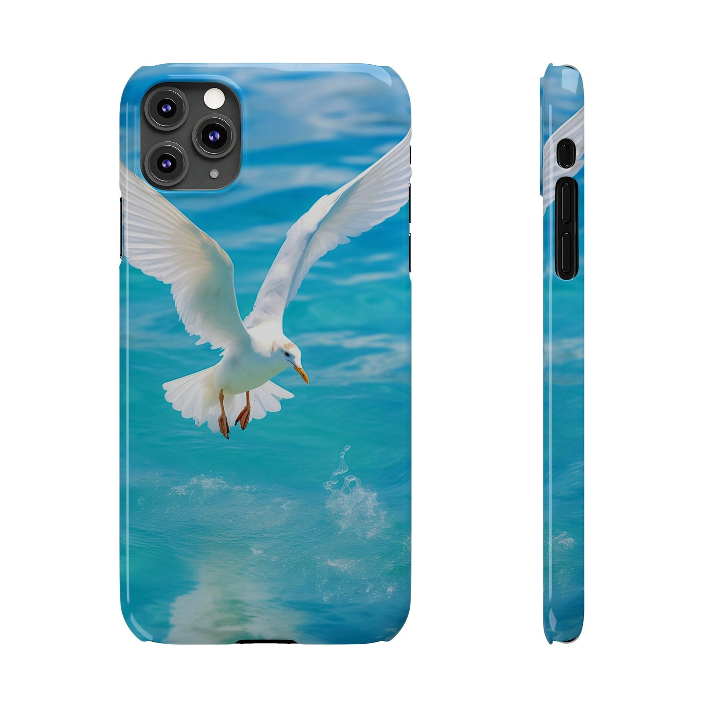 White Gull Slim Phone Cases - Colorwink