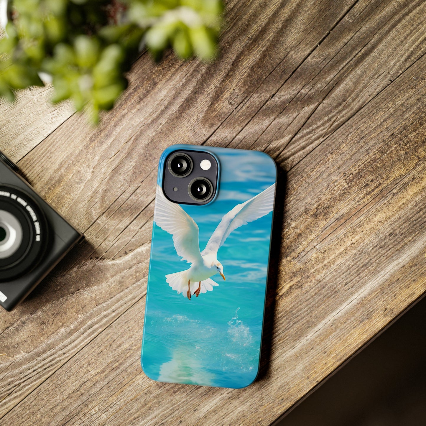 White Gull Slim Phone Cases - Colorwink