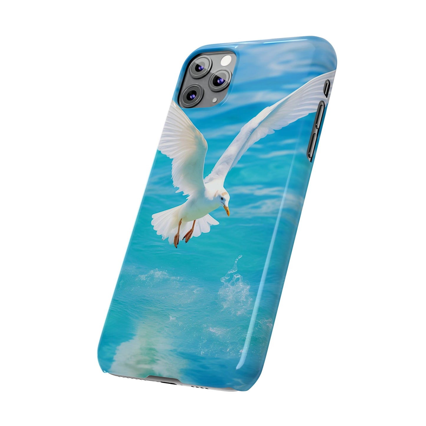 White Gull Slim Phone Cases - Colorwink