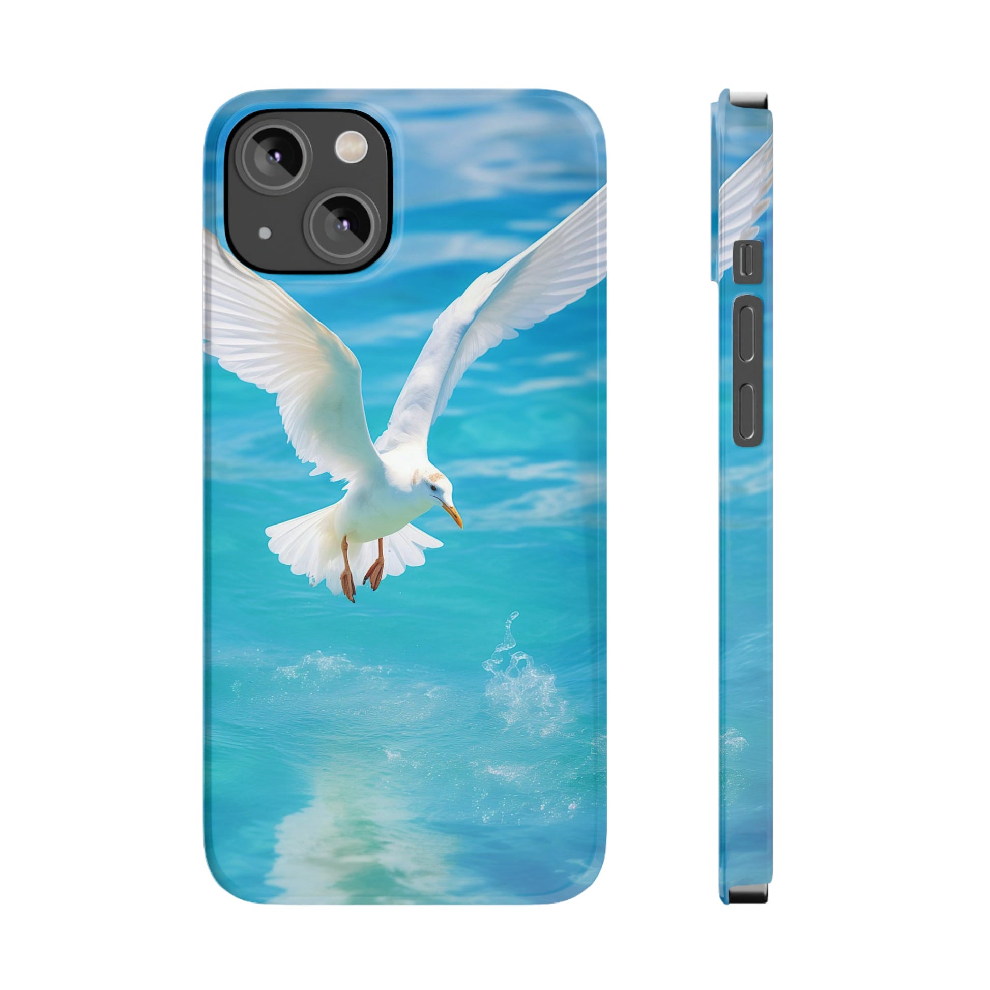 White Gull Slim Phone Cases - Colorwink