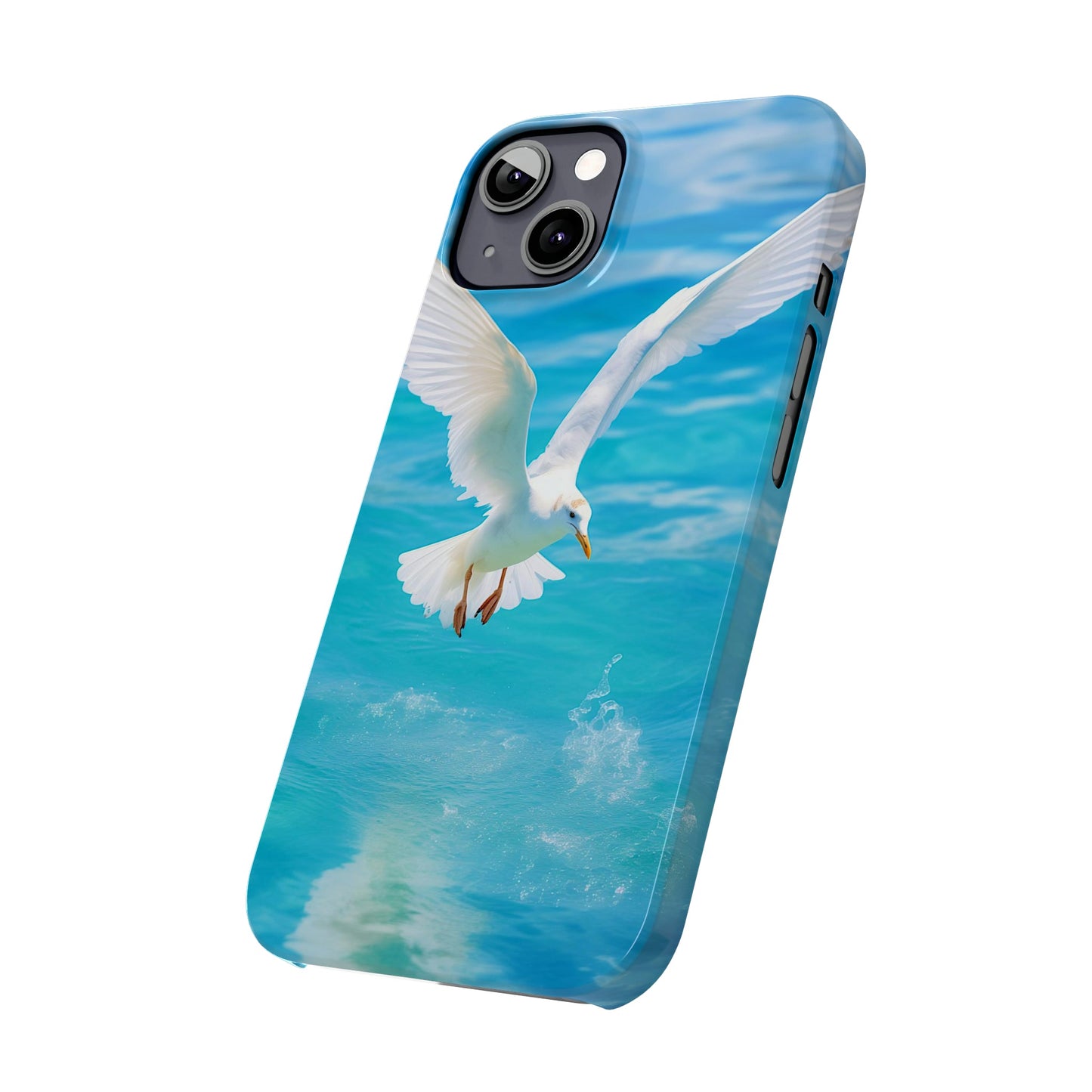 White Gull Slim Phone Cases - Colorwink