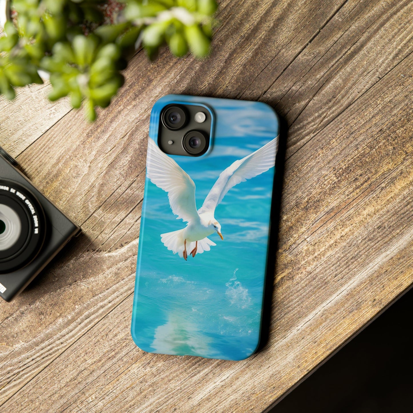 White Gull Slim Phone Cases - Colorwink