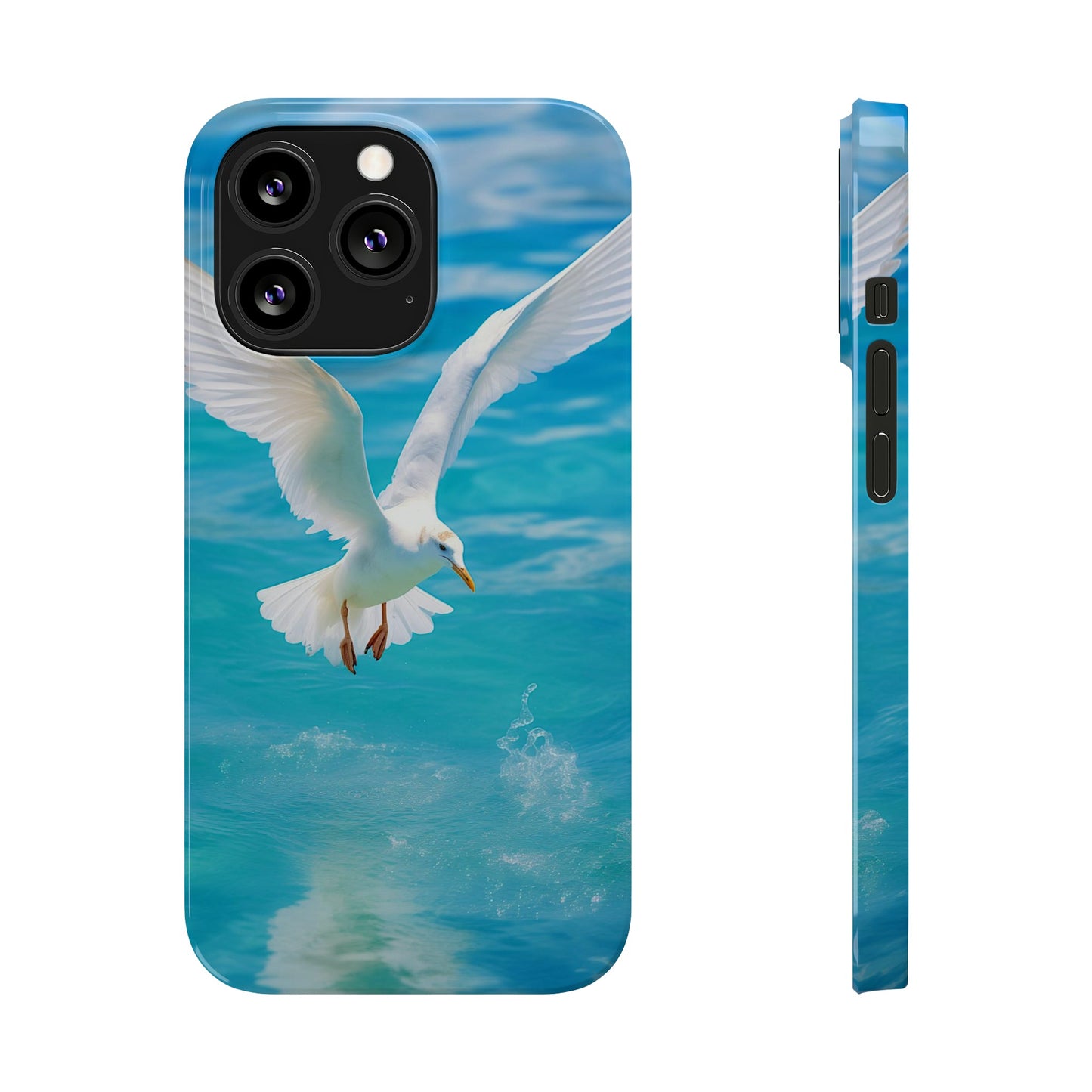 White Gull Slim Phone Cases - Colorwink