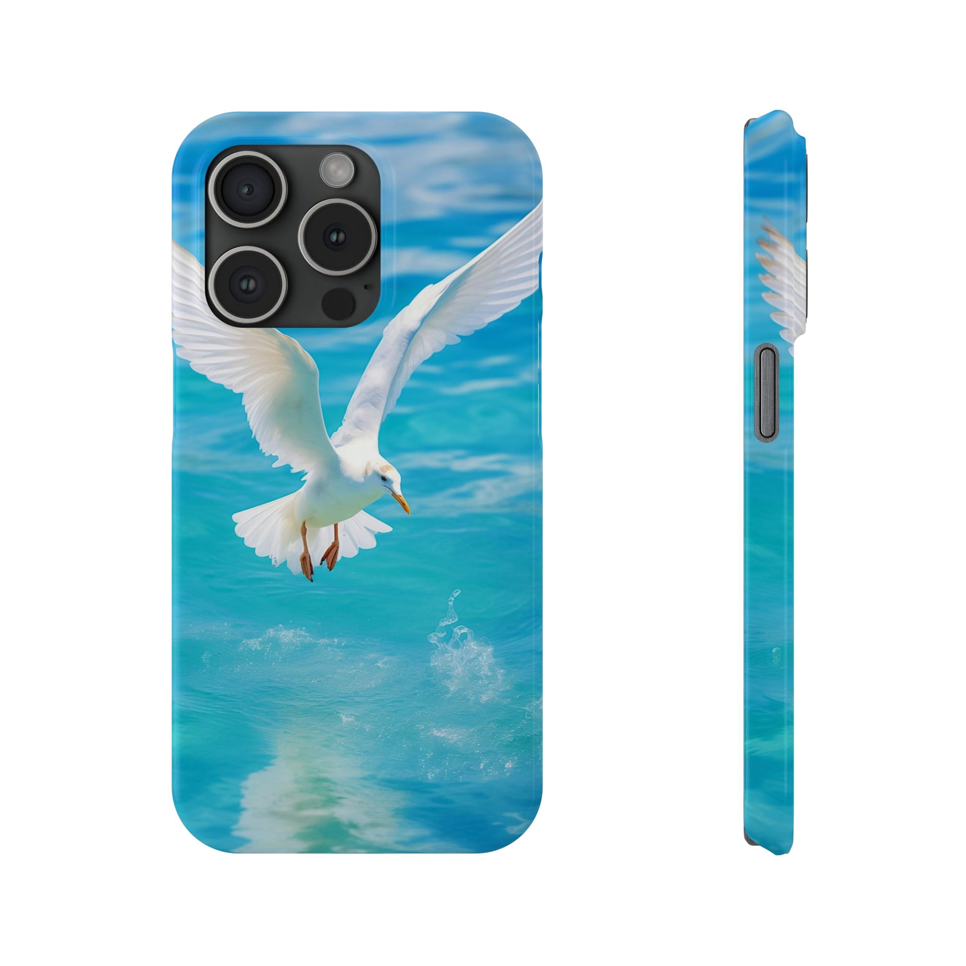 White Gull Slim Phone Cases - Colorwink