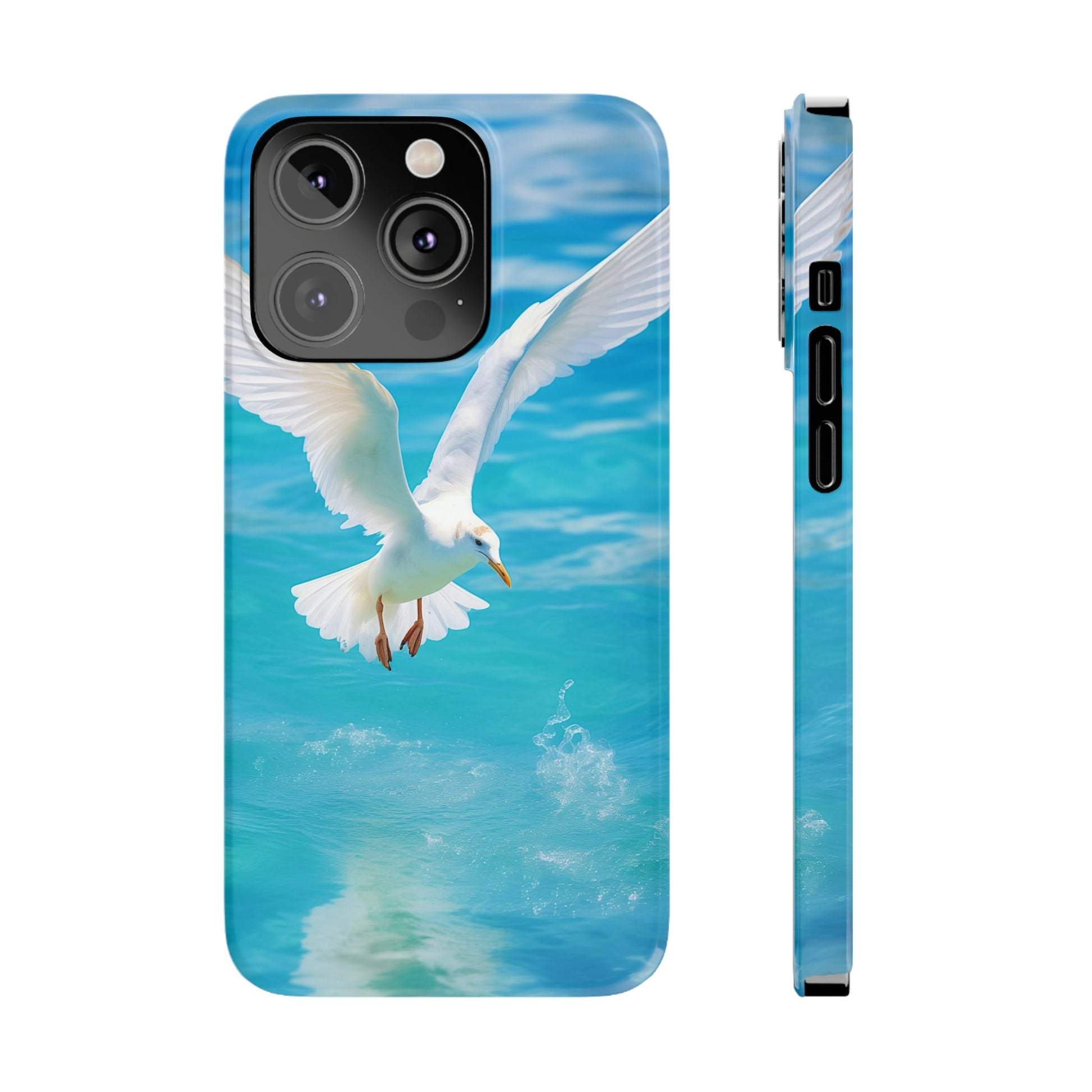 White Gull Slim Phone Cases - Colorwink