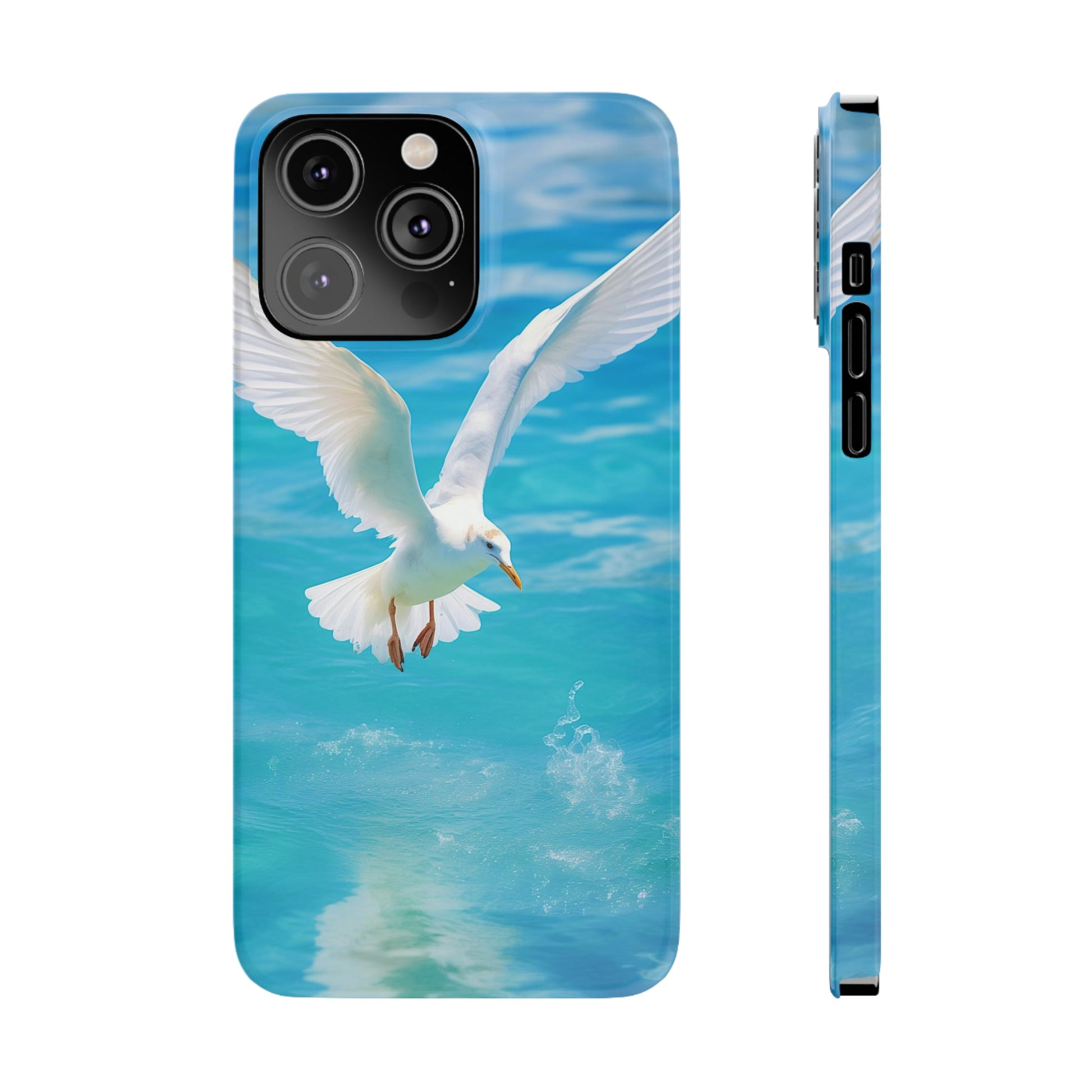 White Gull Slim Phone Cases - Colorwink