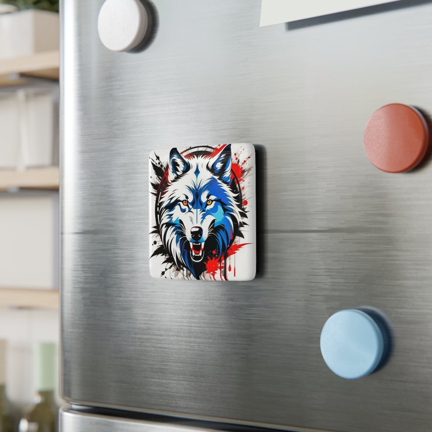 Wolf Fridge Magnet - Colorwink