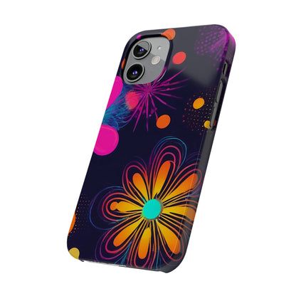 Yellow Flower Pattern Slim Phone Case - Colorwink