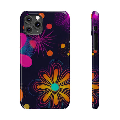 Yellow Flower Pattern Slim Phone Case - Colorwink