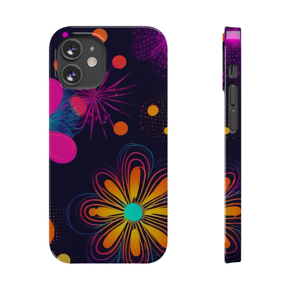 Yellow Flower Pattern Slim Phone Case - Colorwink