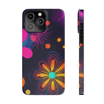 Yellow Flower Pattern Slim Phone Case - Colorwink