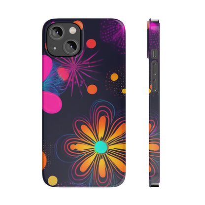 Yellow Flower Pattern Slim Phone Case - Colorwink