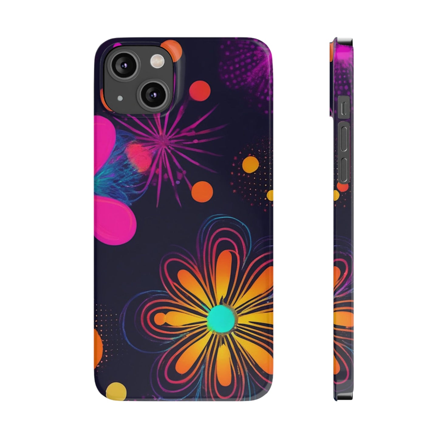 Yellow Flower Pattern Slim Phone Case - Colorwink