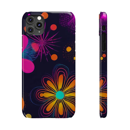 Yellow Flower Pattern Slim Phone Case - Colorwink