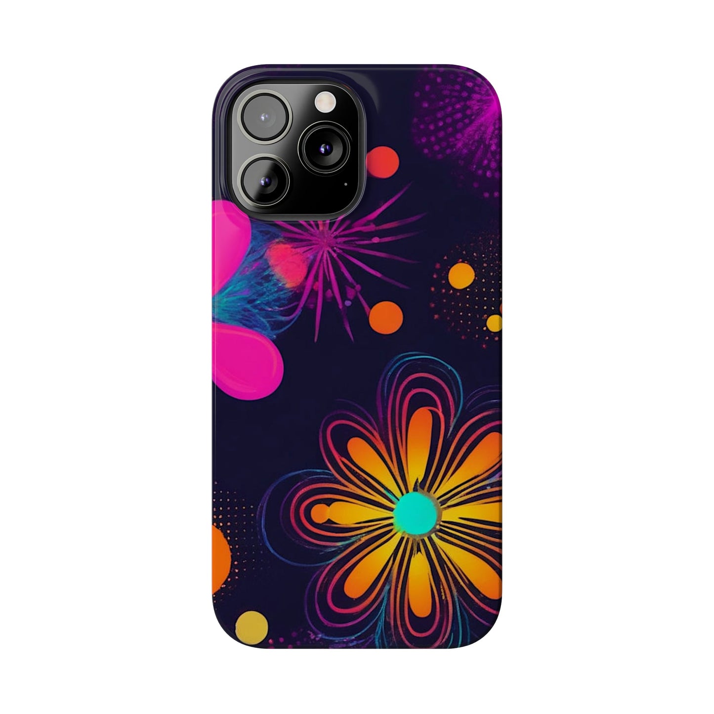 Yellow Flower Pattern Slim Phone Case - Colorwink