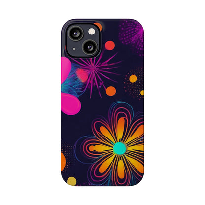 Yellow Flower Pattern Slim Phone Case - Colorwink