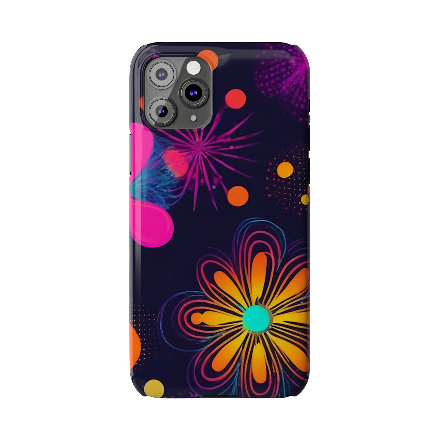 Yellow Flower Pattern Slim Phone Case - Colorwink