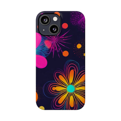 Yellow Flower Pattern Slim Phone Case - Colorwink