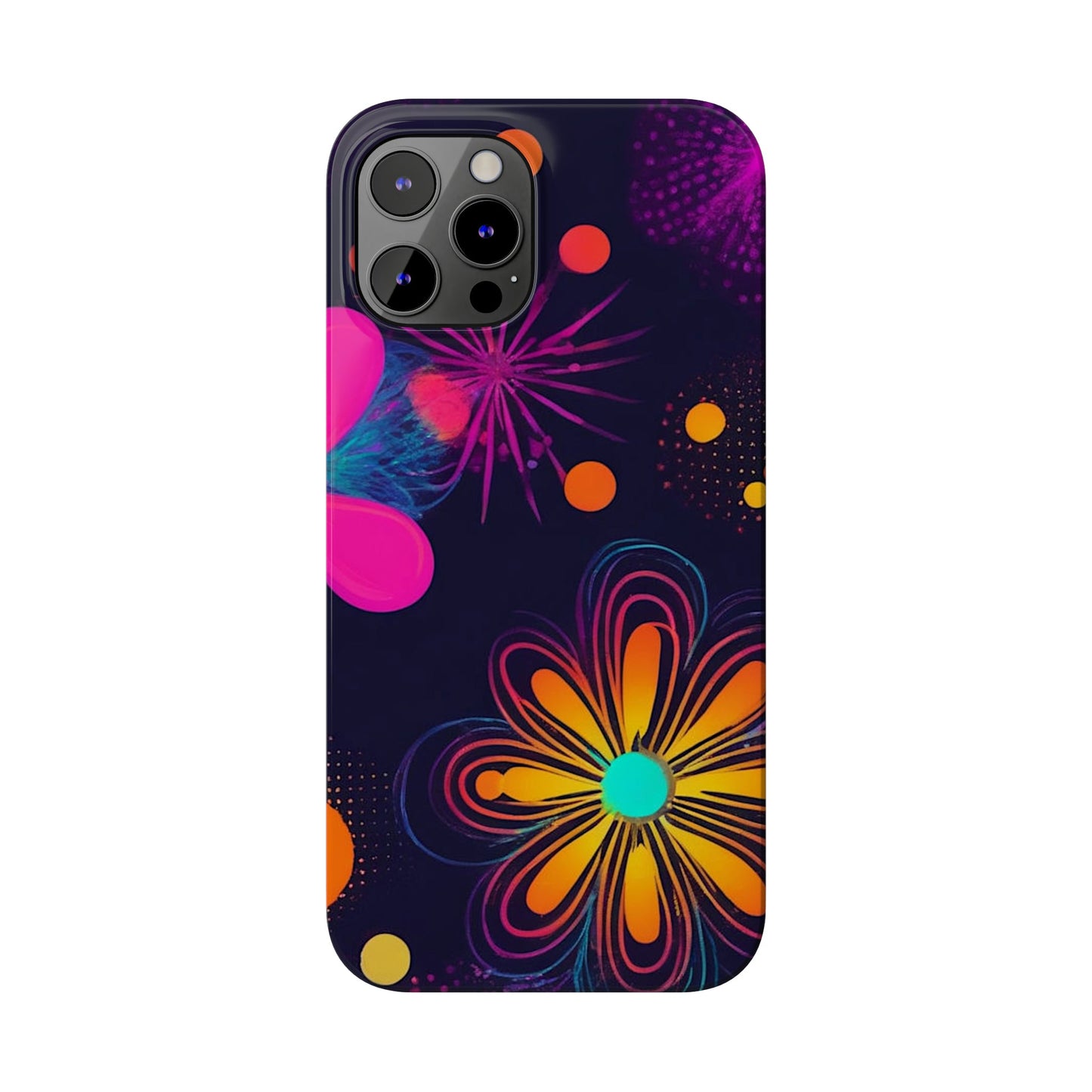 Yellow Flower Pattern Slim Phone Case - Colorwink