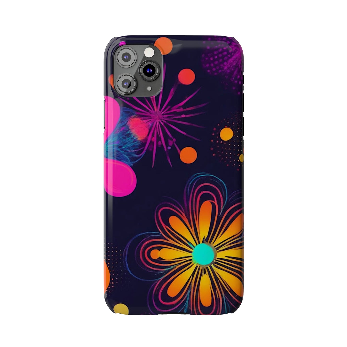 Yellow Flower Pattern Slim Phone Case - Colorwink