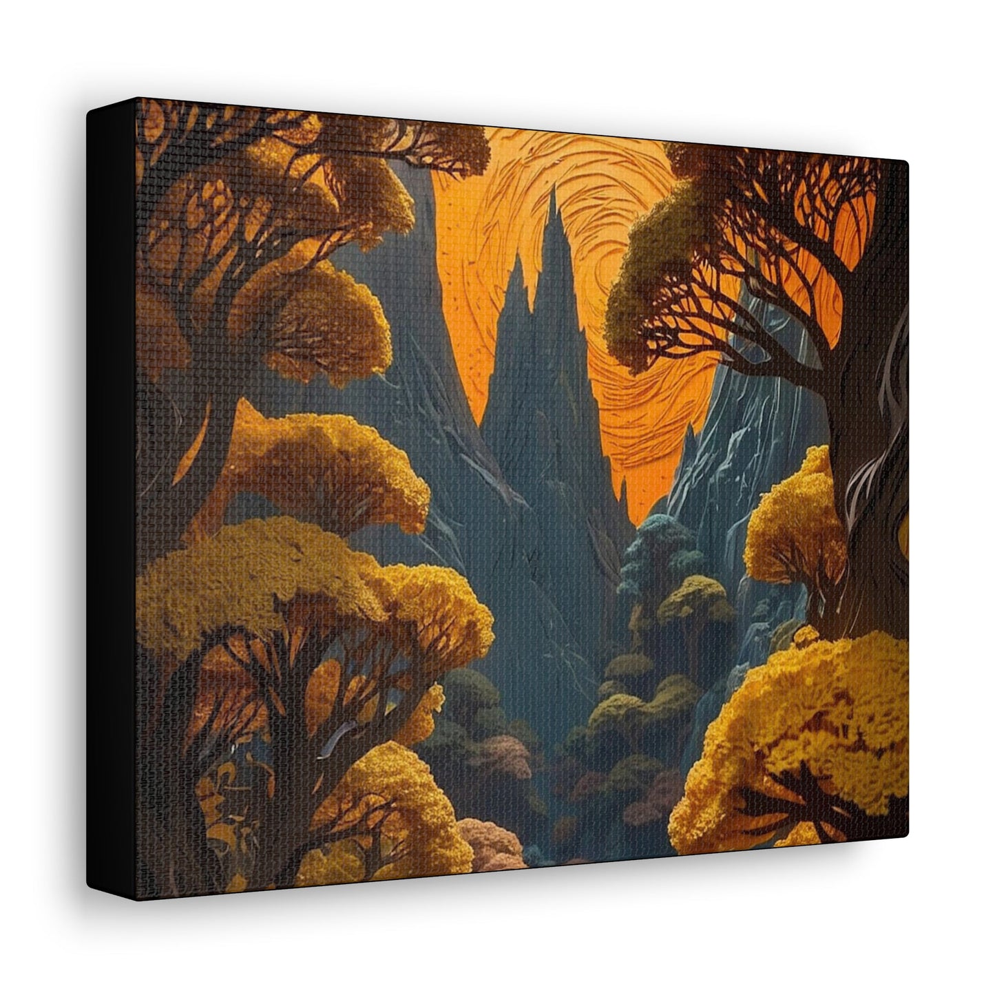 Yellow Jungle View Art Canvas - Colorwink