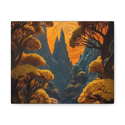 Yellow Jungle View Art Canvas - Colorwink