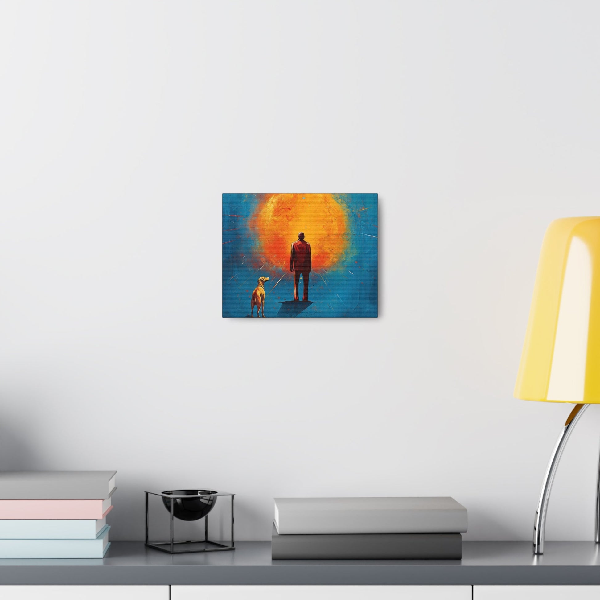 A Man & A Dog Canvas - Colorwink