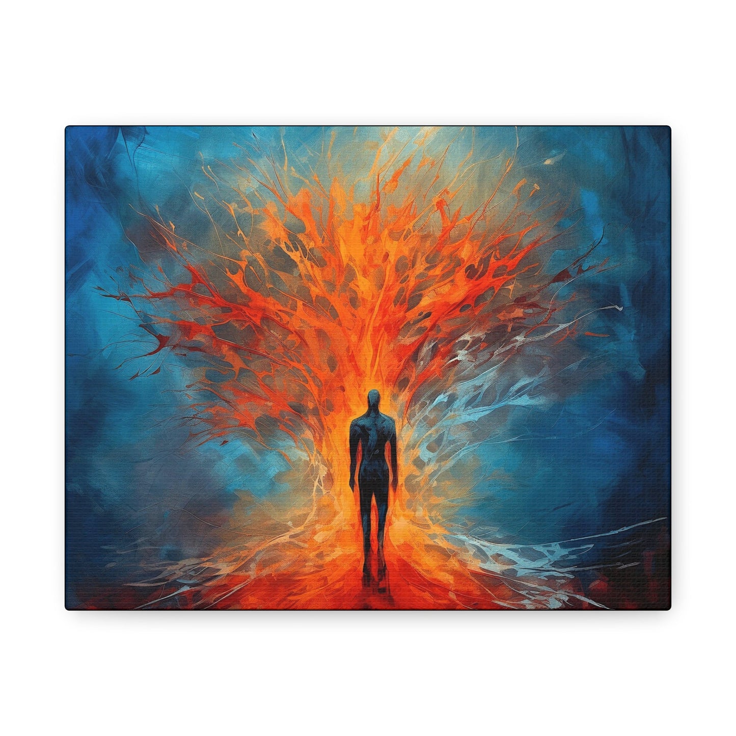 Abstract tree & Man Canvas - Colorwink